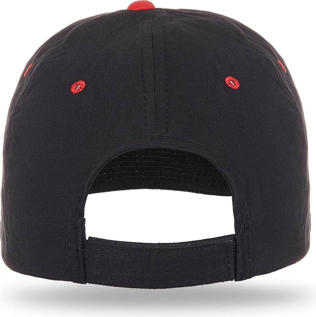 Cobra Cap Pbv-s 6 Panel Brushed Cotton Sandwich - Black Red