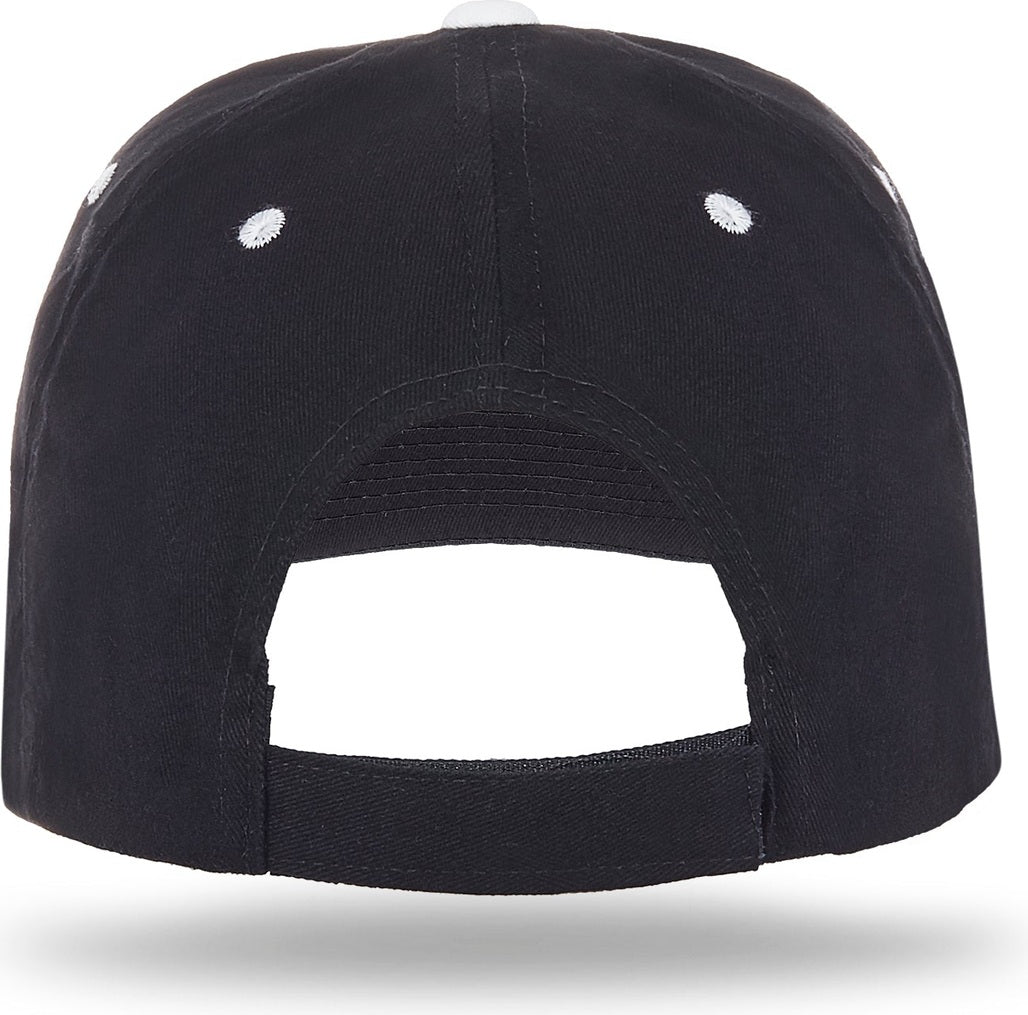 Cobra Cap Pbv-s 6 Panel Brushed Cotton Sandwich - Black White - Blackwhite
