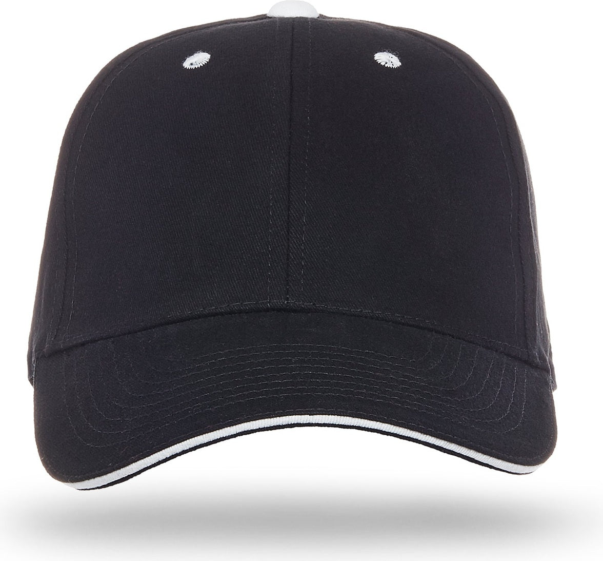 Cobra Cap Pbv-s 6 Panel Brushed Cotton Sandwich - Black White - Blackwhite