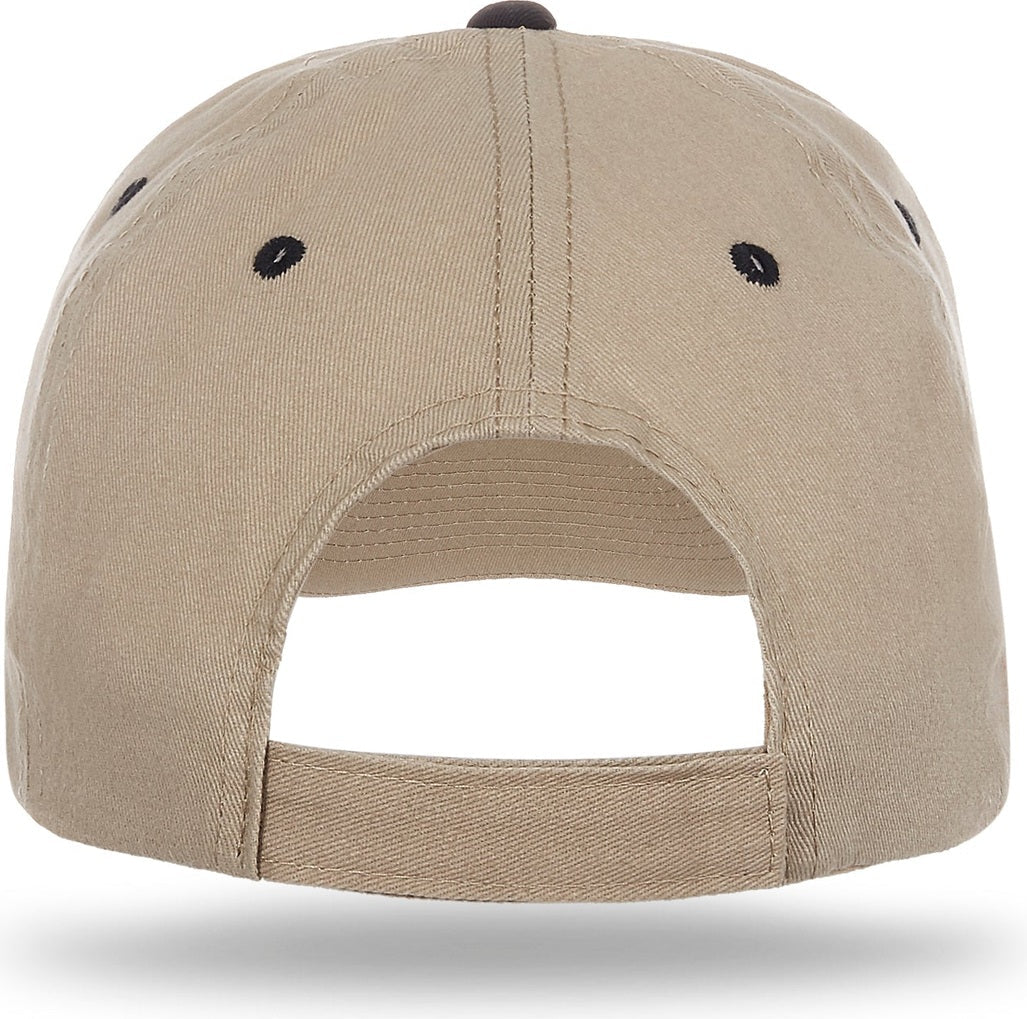 Cobra Cap Pbv-s 6 Panel Brushed Cotton Sandwich - Khaki Black
