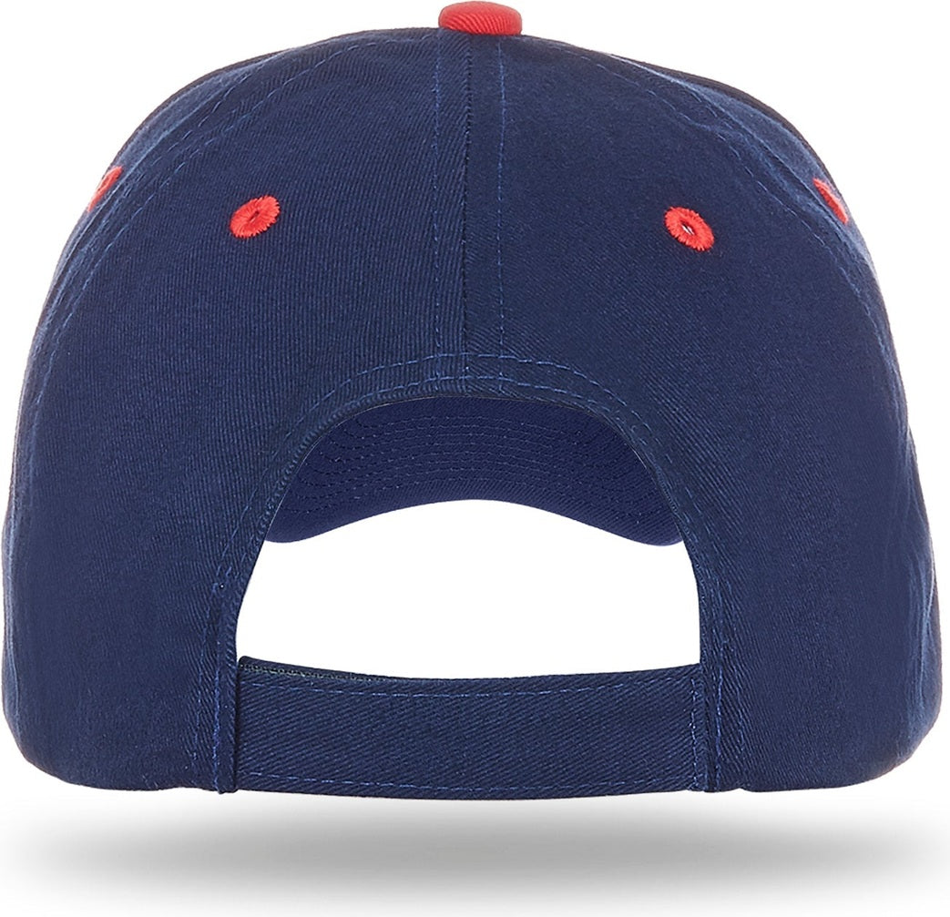 Cobra Cap Pbv-s 6 Panel Brushed Cotton Sandwich - Navy Red