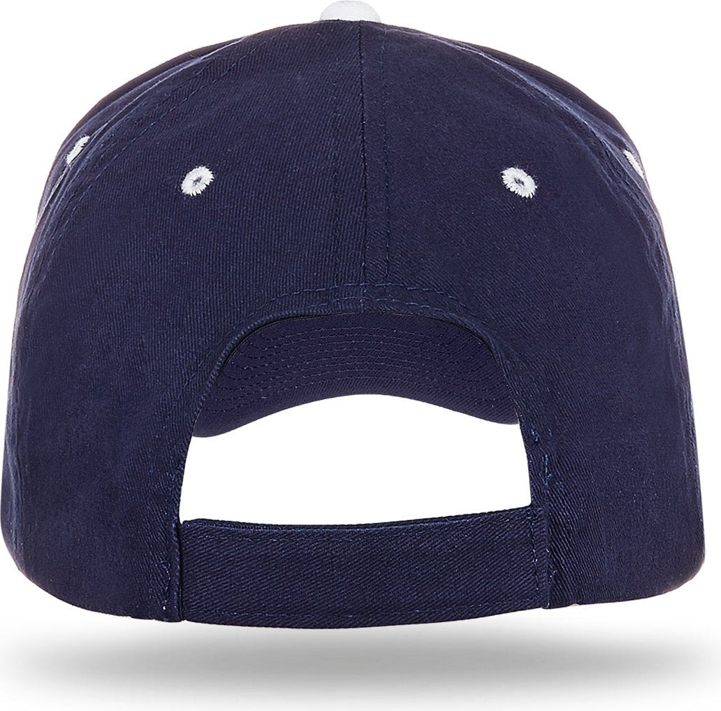 Cobra Cap Pbv-s 6 Panel Brushed Cotton Sandwich - Navy White