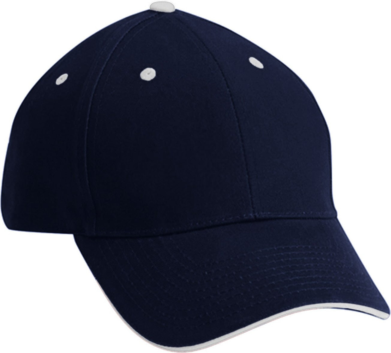 Cobra Cap Pbv-s 6 Panel Brushed Cotton Sandwich - Navy White