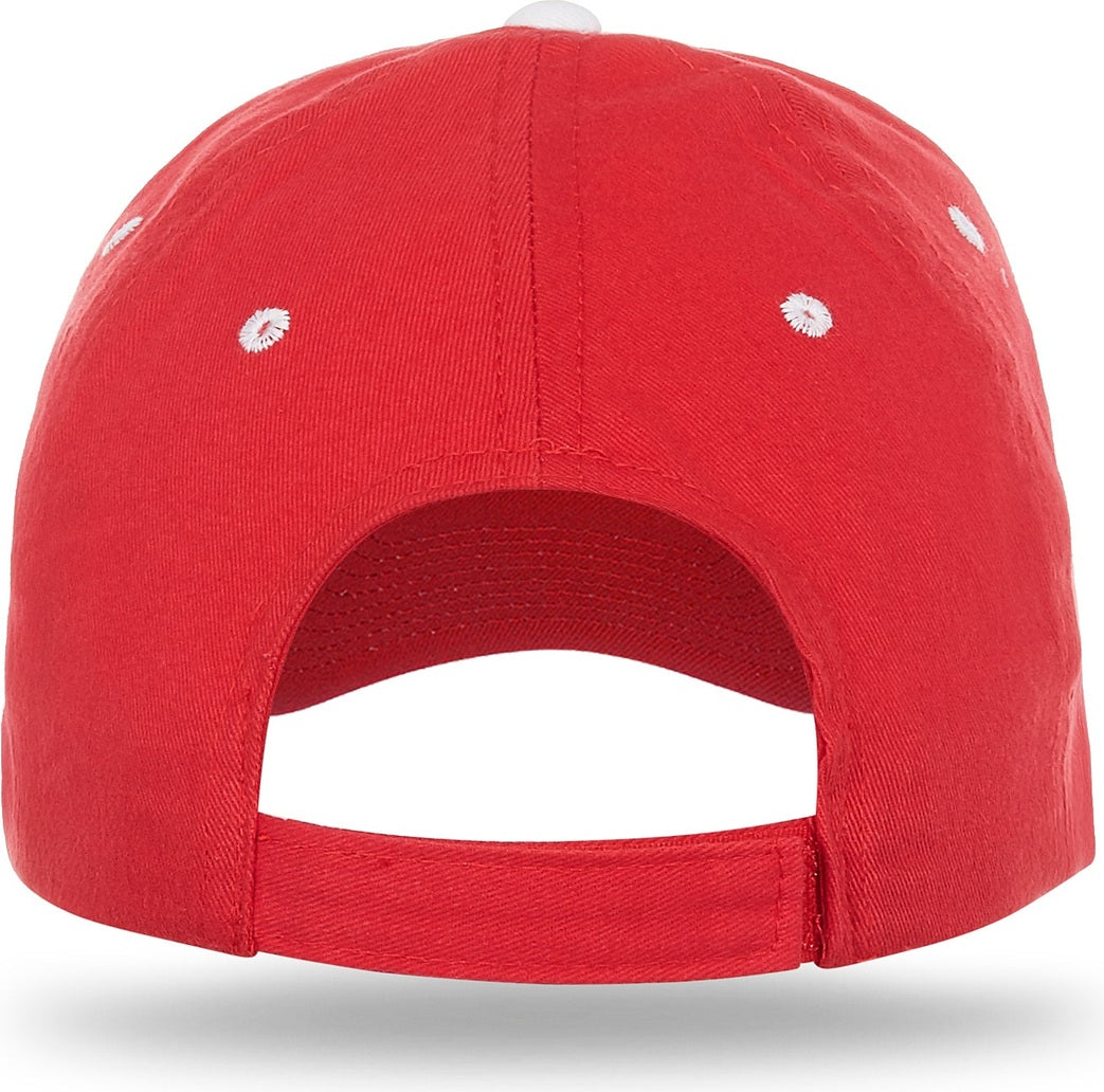 Cobra Cap Pbv-s 6 Panel Brushed Cotton Sandwich - Red White