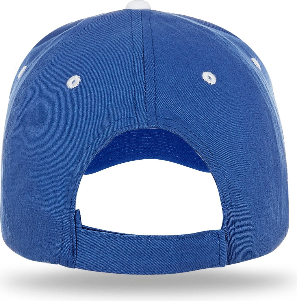 Cobra Cap Pbv-s 6 Panel Brushed Cotton Sandwich - Royal White