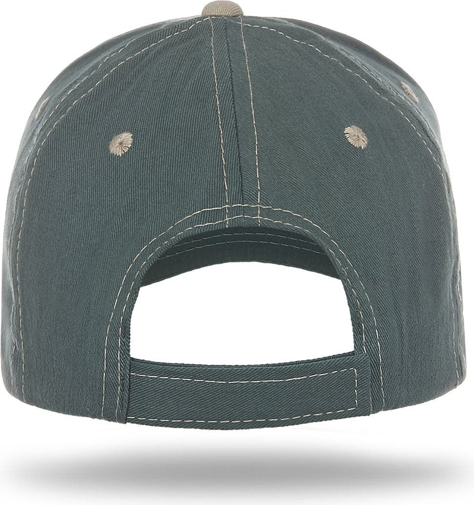 Cobra Cap Pcv-s 6 Panel Contrast Stitching Brushed Cotton Sandwich - Dark Green Khaki
