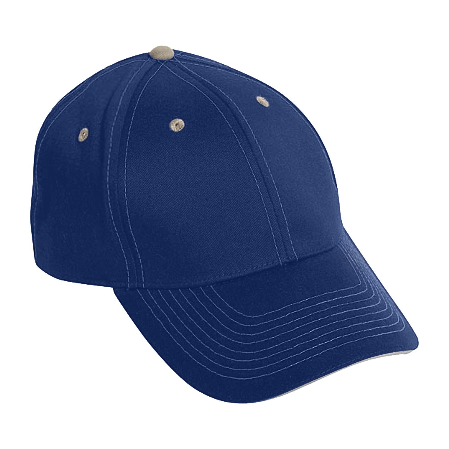 Cobra Cap Pcv-s 6 Panel Contrast Stitching Brushed Cotton Sandwich - Royal Khaki