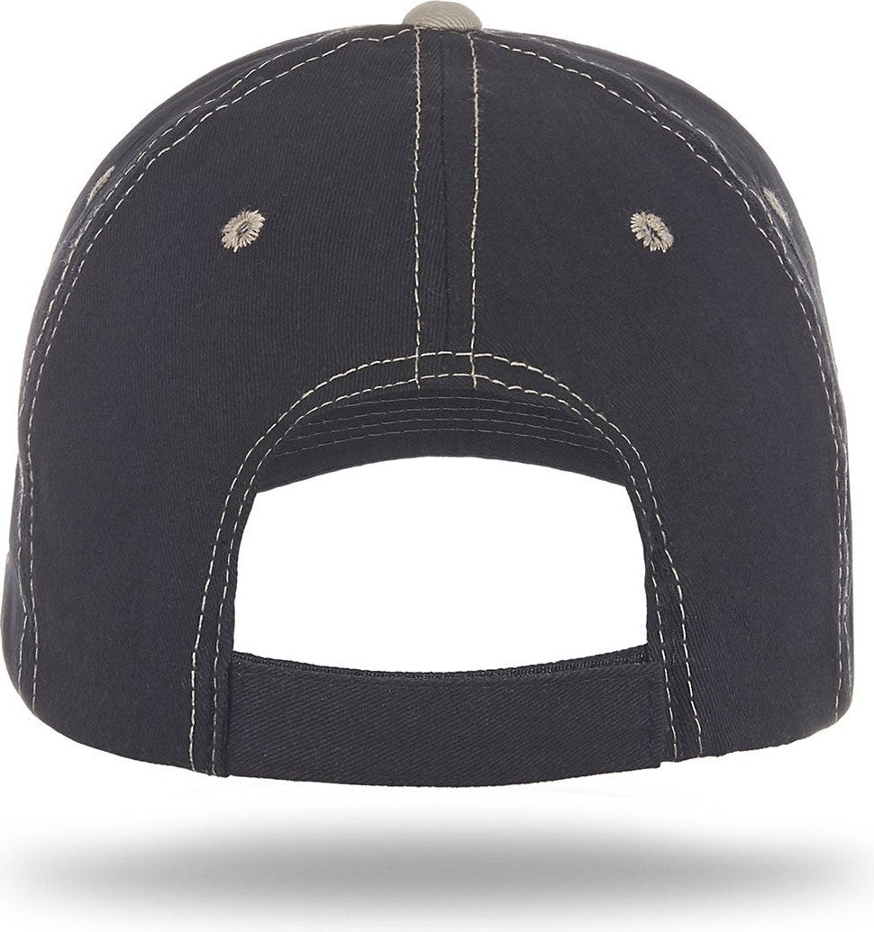 Cobra Cap Pcv-s 6 Panel Contrast Stitching Brushed Cotton Sandwich - Black Khaki