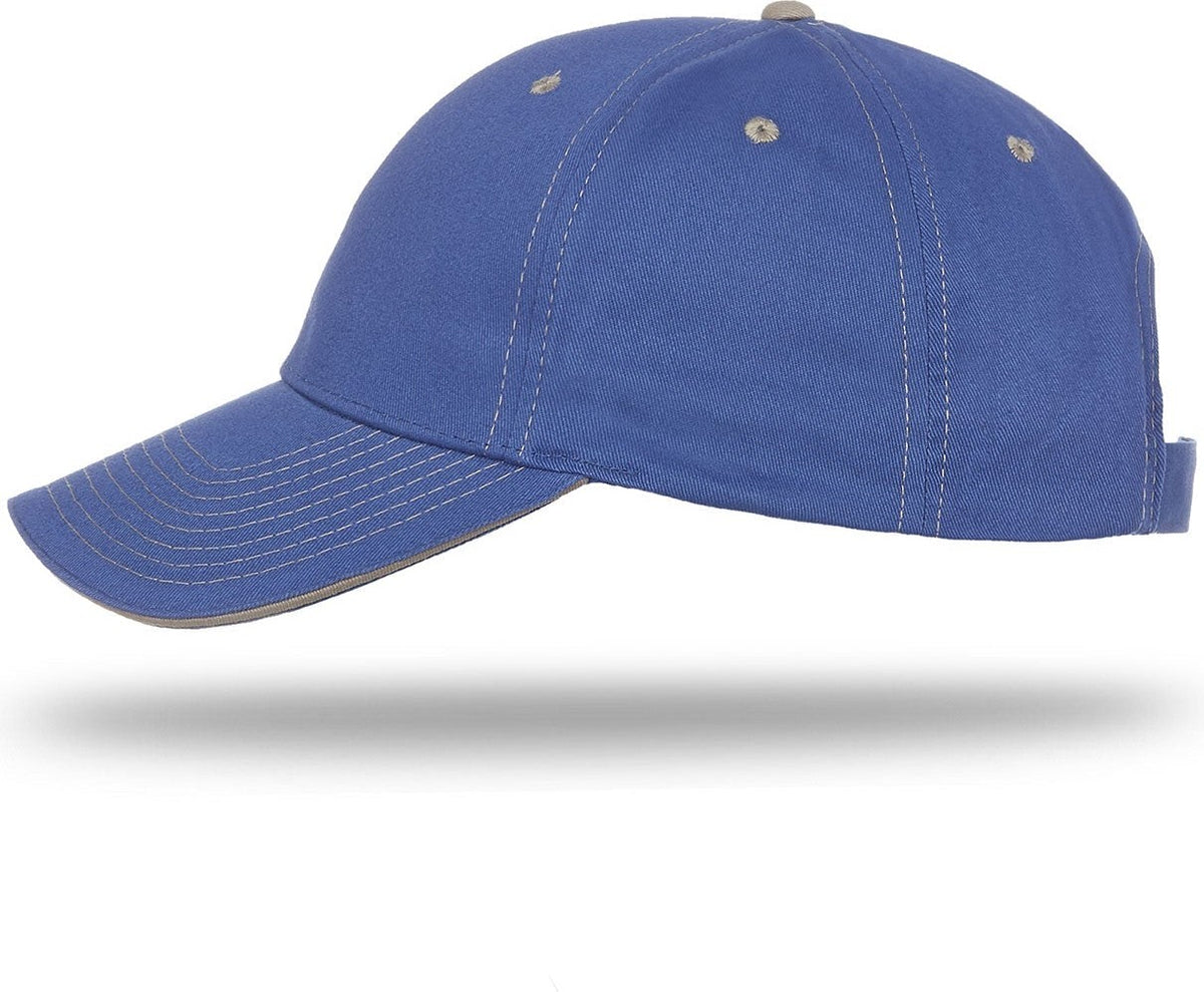 Cobra Cap Pcv-s 6 Panel Contrast Stitching Brushed Cotton Sandwich - Royal Khaki