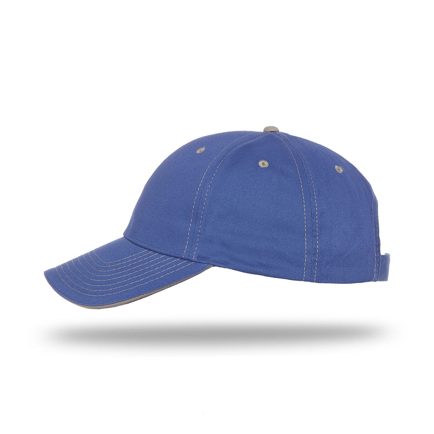 Cobra Cap Pcv-s 6 Panel Contrast Stitching Brushed Cotton Sandwich - Royal Khaki