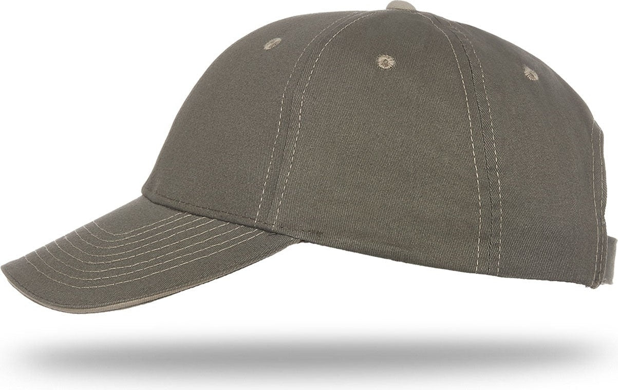 Cobra Cap Pcv-s 6 Panel Contrast Stitching Brushed Cotton Sandwich - Olive Khaki