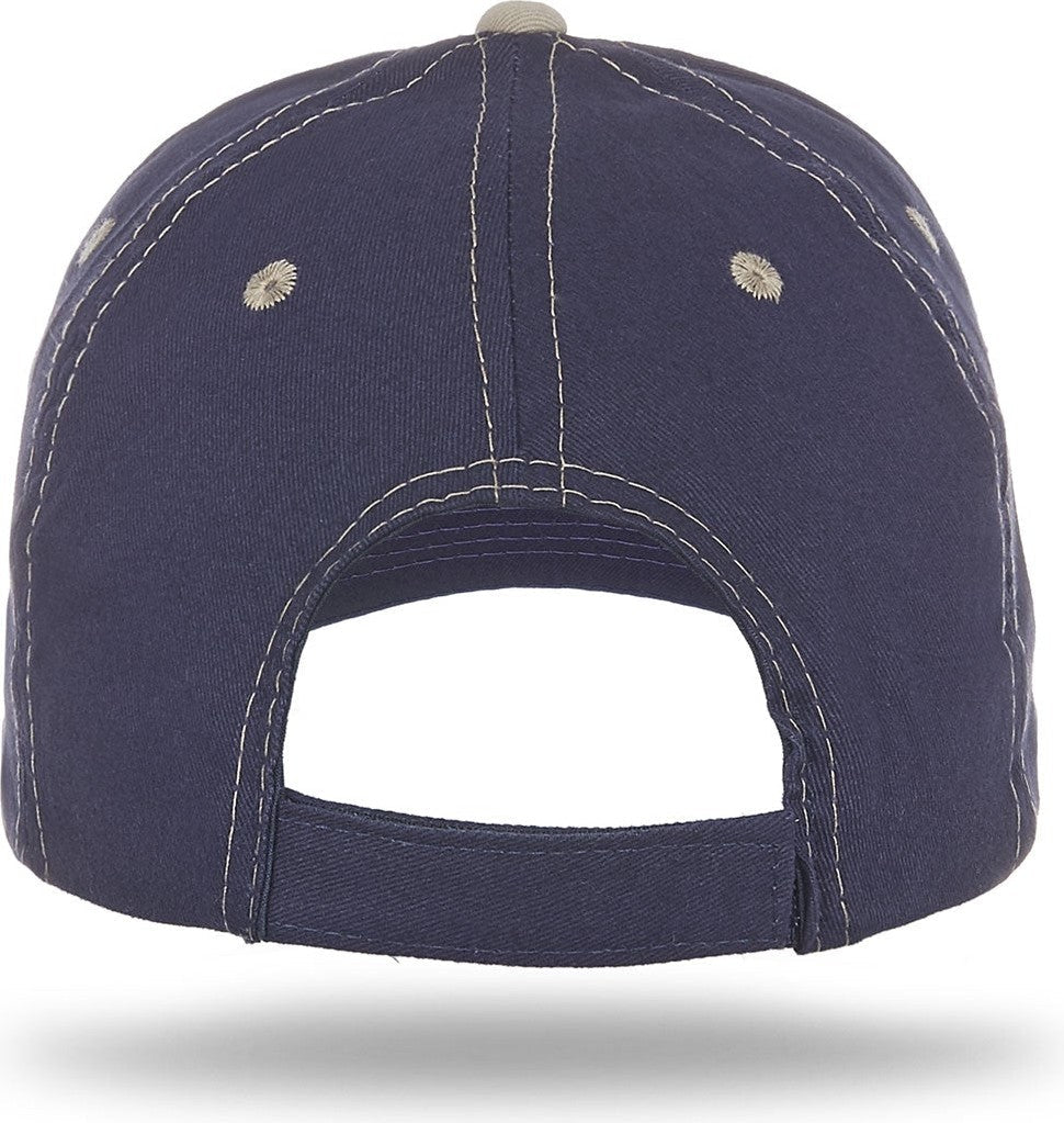 Cobra Cap Pcv-s 6 Panel Contrast Stitching Brushed Cotton Sandwich - Navy Khaki