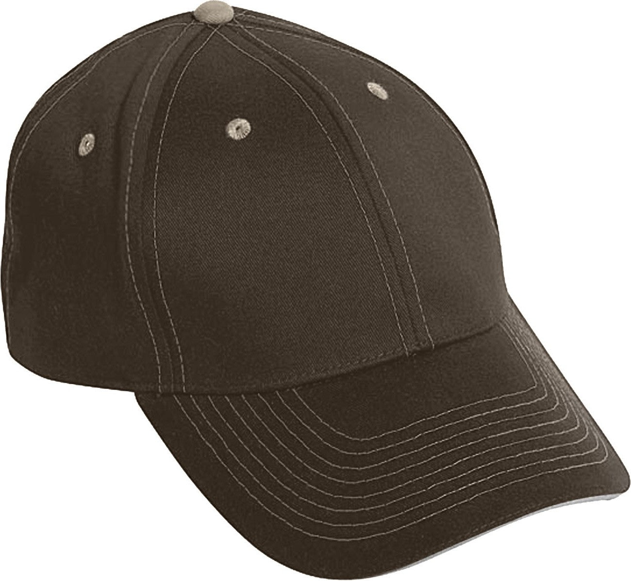 Cobra Cap Pcv-s 6 Panel Contrast Stitching Brushed Cotton Sandwich - Olive Khaki