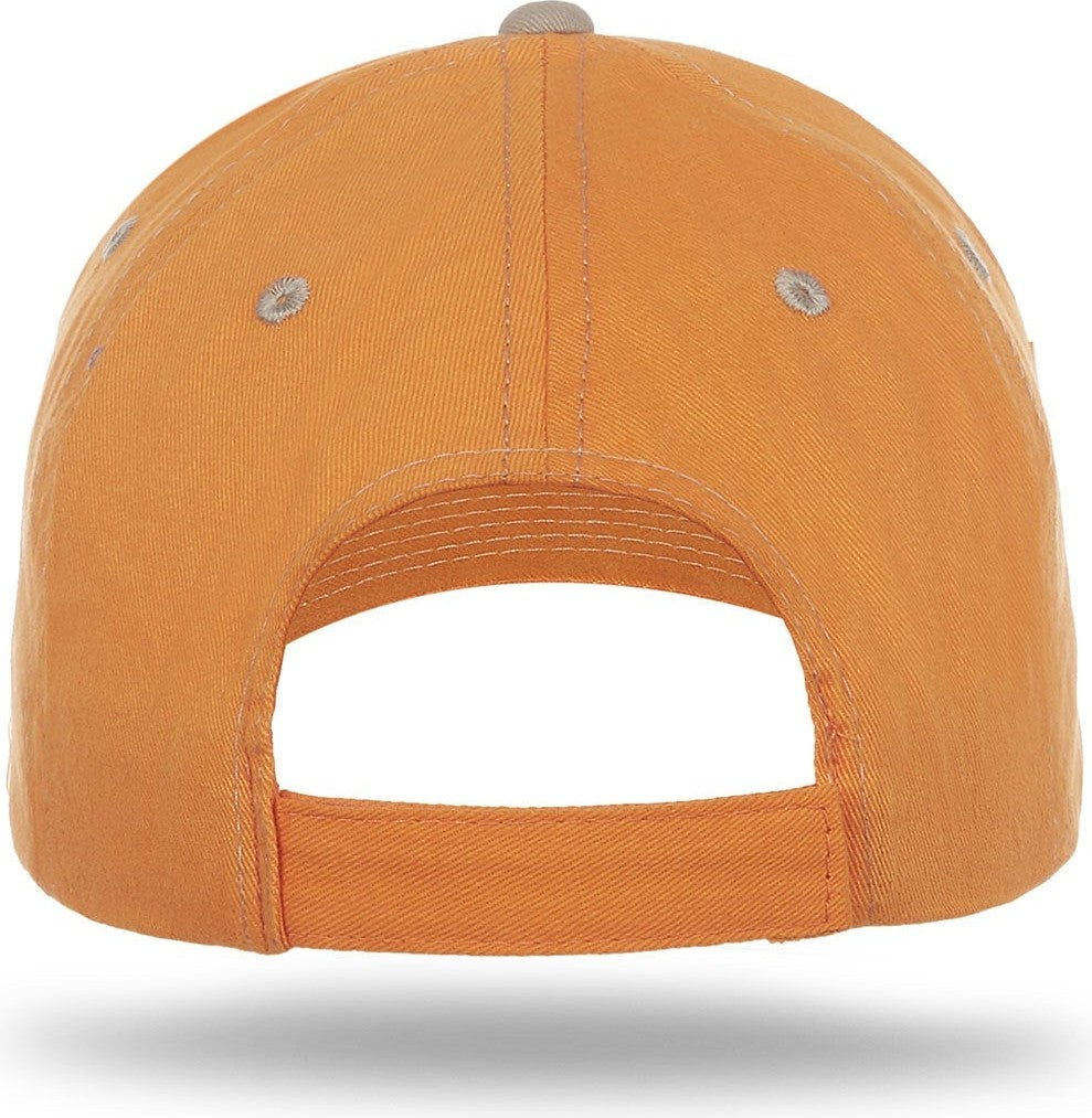 Cobra Cap Pcv-s 6 Panel Contrast Stitching Brushed Cotton Sandwich - Tennessee Orange Khaki