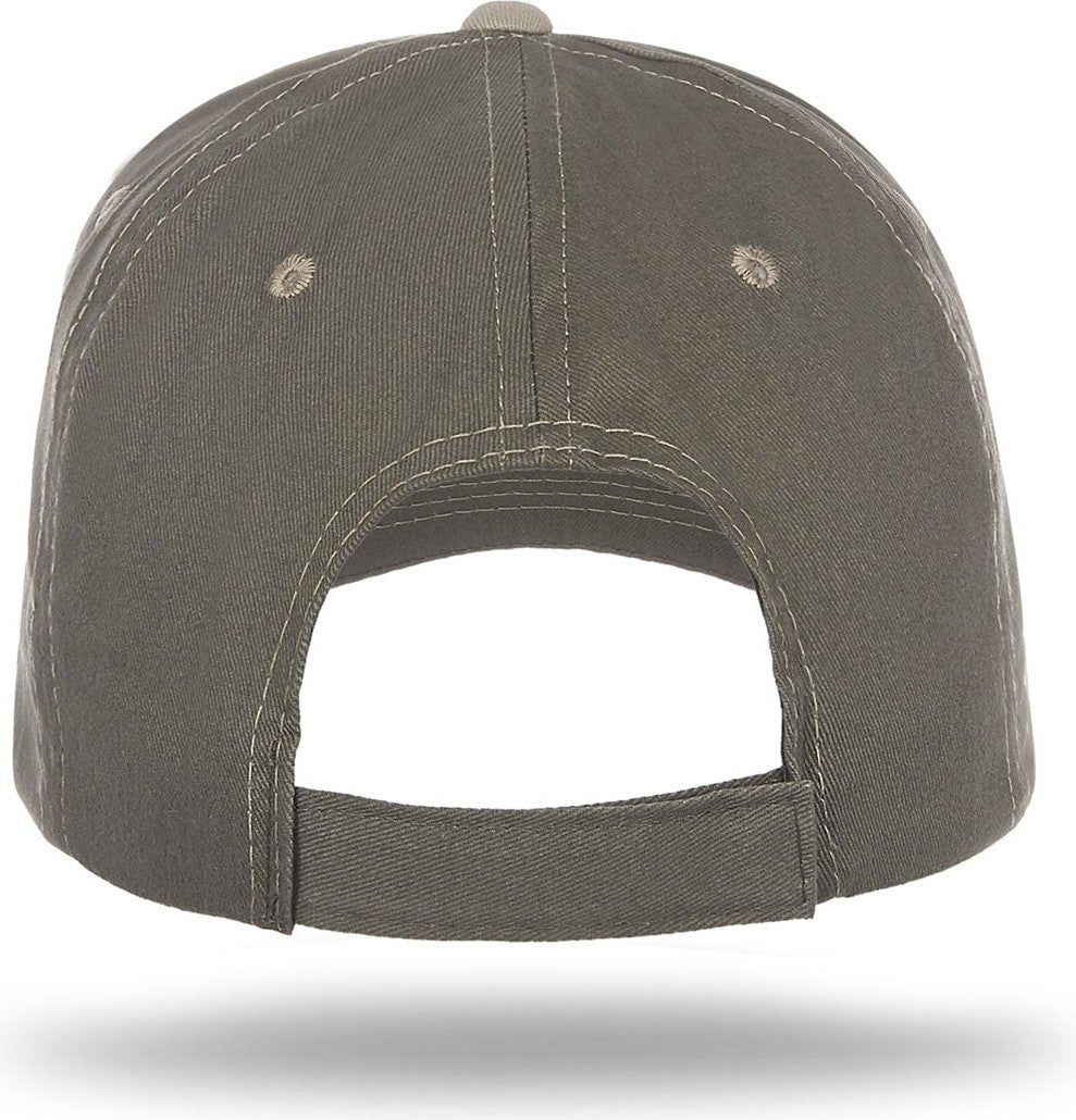 Cobra Cap Pcv-s 6 Panel Contrast Stitching Brushed Cotton Sandwich - Olive Khaki