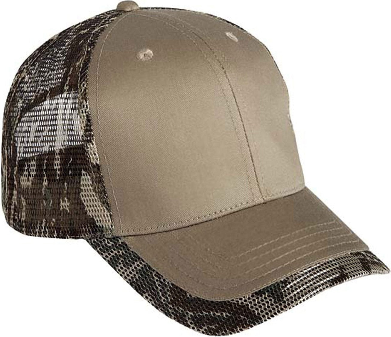 Cobra Cap Pmm-c 6 Panel Cotton Camo Mesh - Khaki Bft