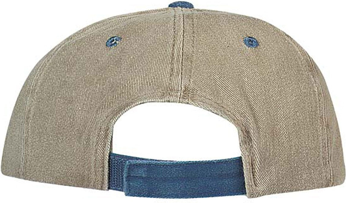 Cobra Cap Psw 6 Panel Washed Low Crown - Khaki Charcoal