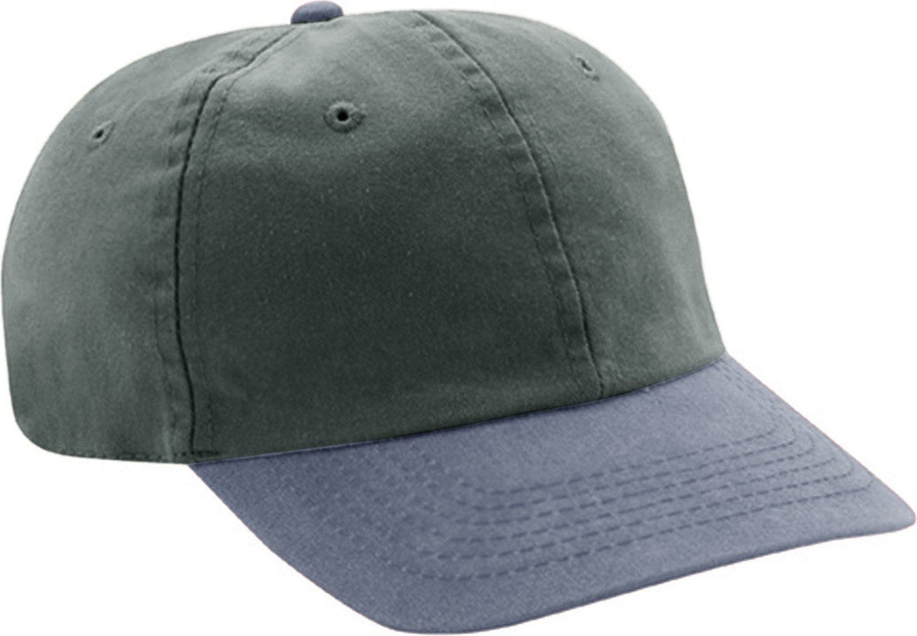 Cobra Cap Pswt-r 6 Panel Stone Washed Twill Relax - Dark Green Navy
