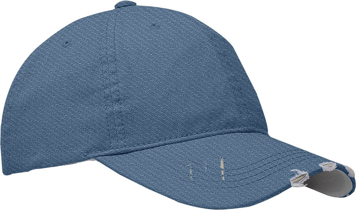 Cobra Cap Pt-f Ponytail Distressed Washed Cotton - Denim