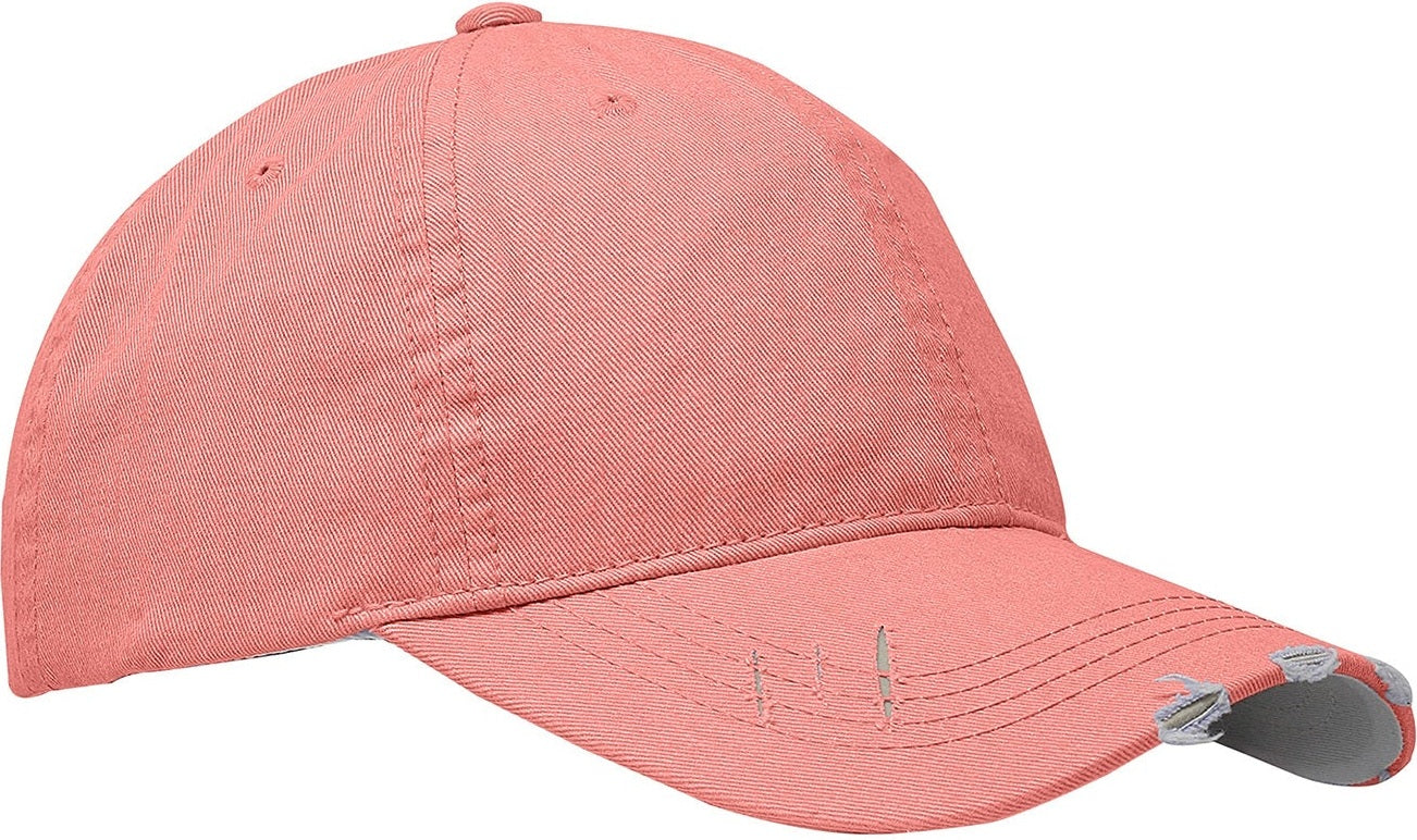 Cobra Cap Pt-f Ponytail Distressed Washed Cotton - Salmon