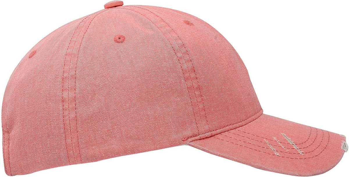 Cobra Cap Pt-f Ponytail Distressed Washed Cotton - Salmon