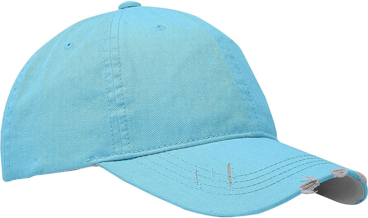 Cobra Cap Pt-f Ponytail Distressed Washed Cotton - Turquoise