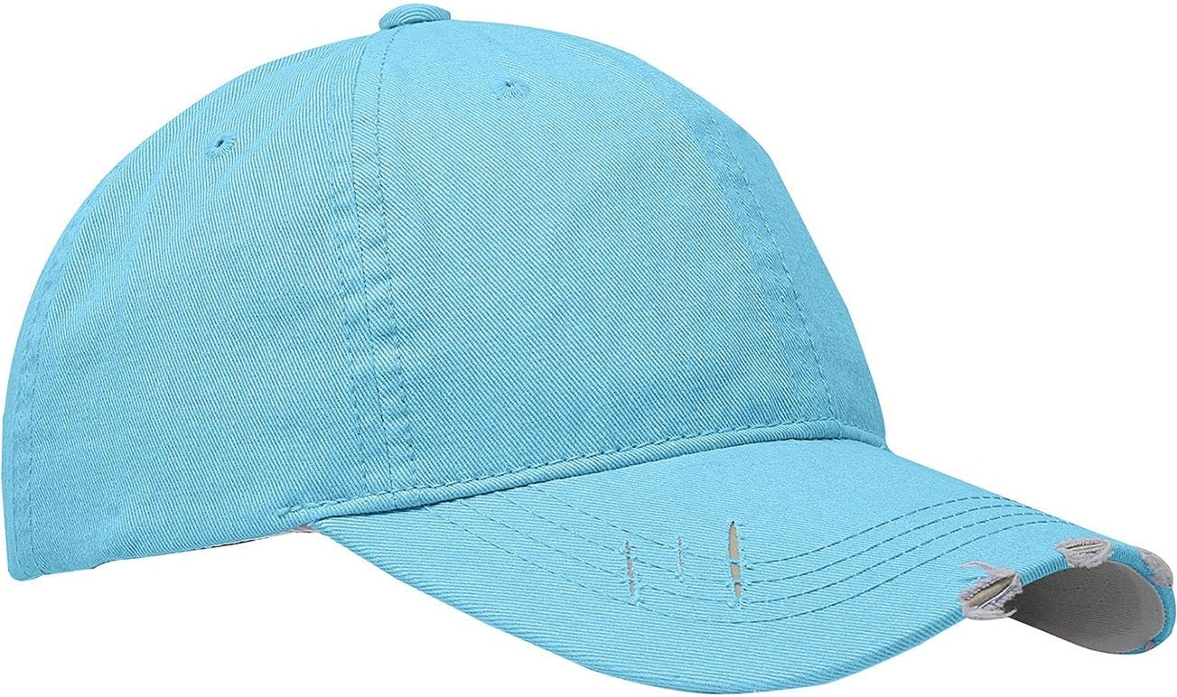 Cobra Cap Pt-f Ponytail Distressed Washed Cotton - Turquoise
