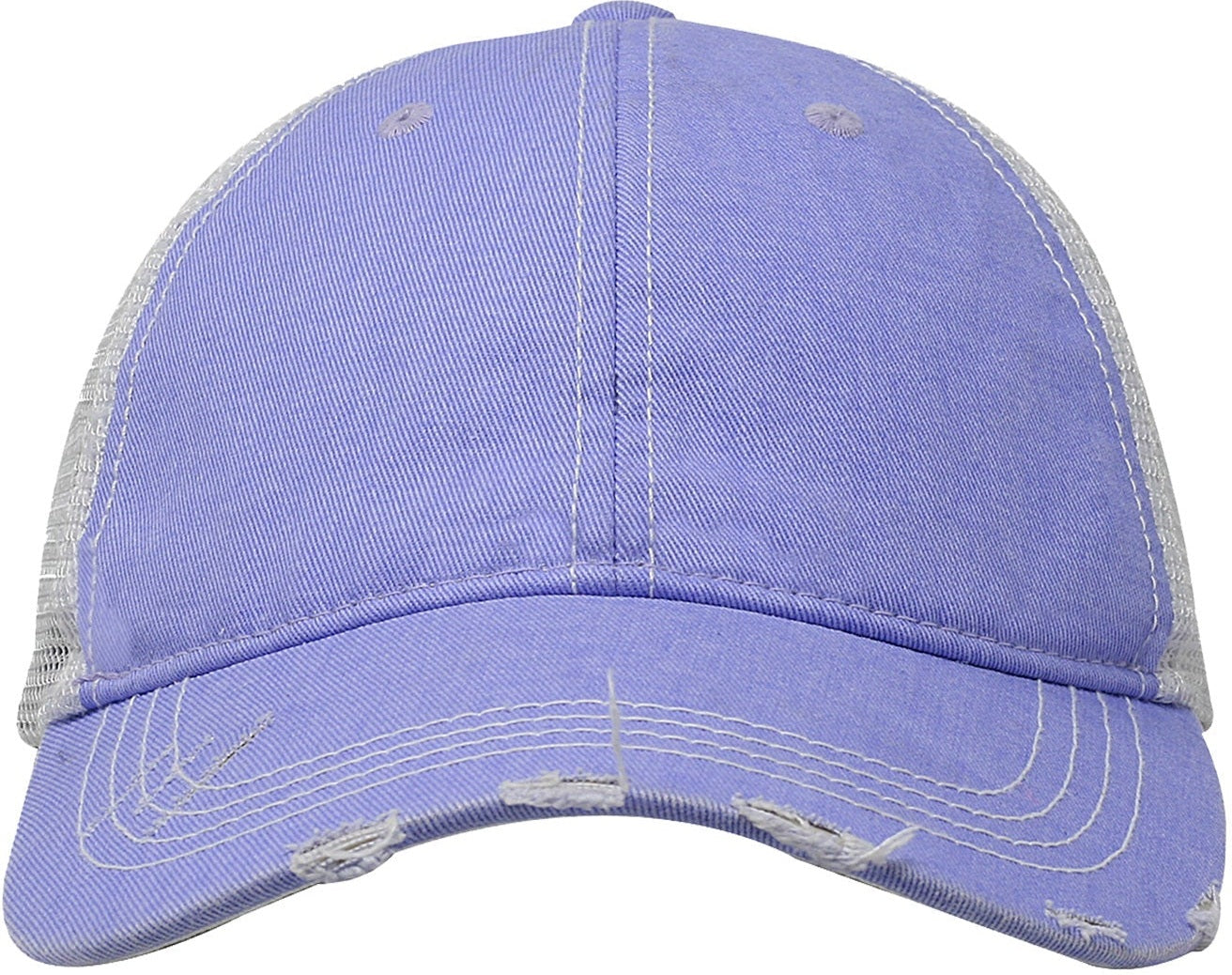 Cobra Cap Pt-m Ponytail Distressed Cotton Soft Mesh Back - Lavender White