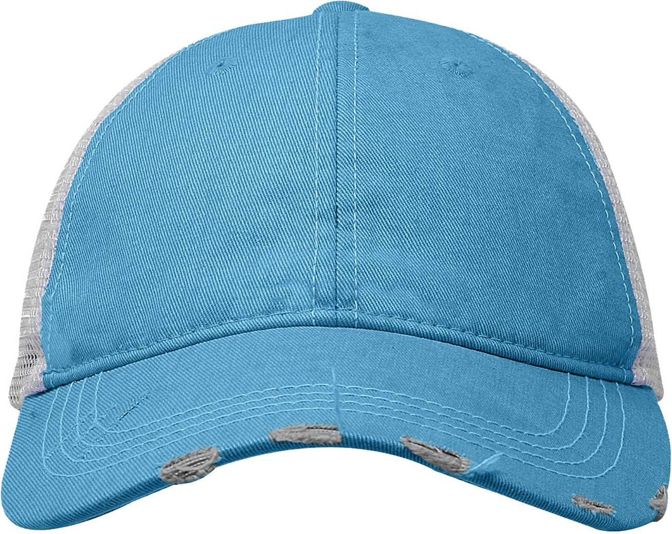 Cobra Cap Pt-m Ponytail Distressed Cotton Soft Mesh Back - Turquoise White