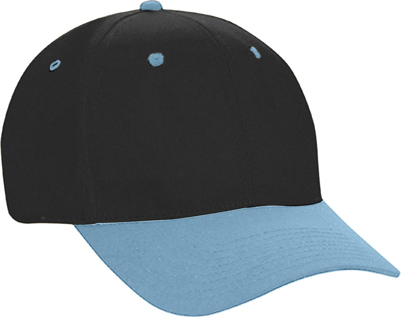 Cobra Cap Ptc-2 6 Panel Pro Twill 2tone - Black Columbia Blue