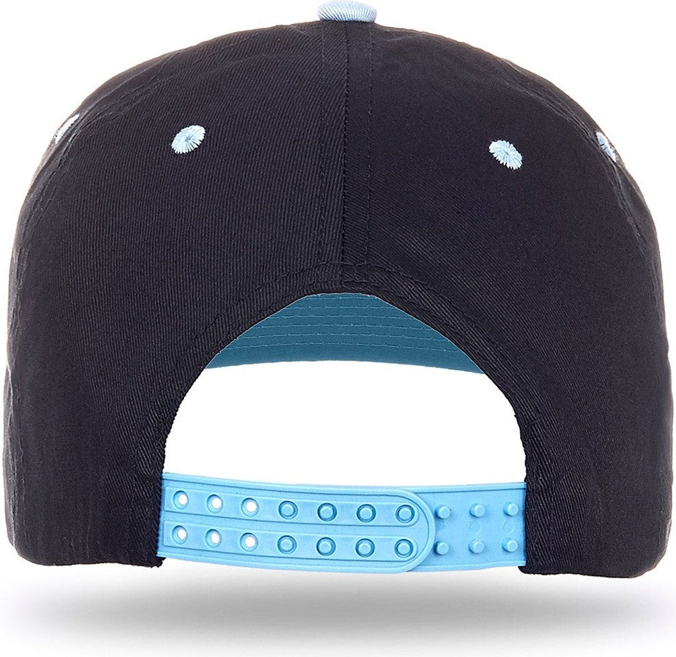 Cobra Cap Ptc-2 6 Panel Pro Twill 2tone - Black Columbia Blue