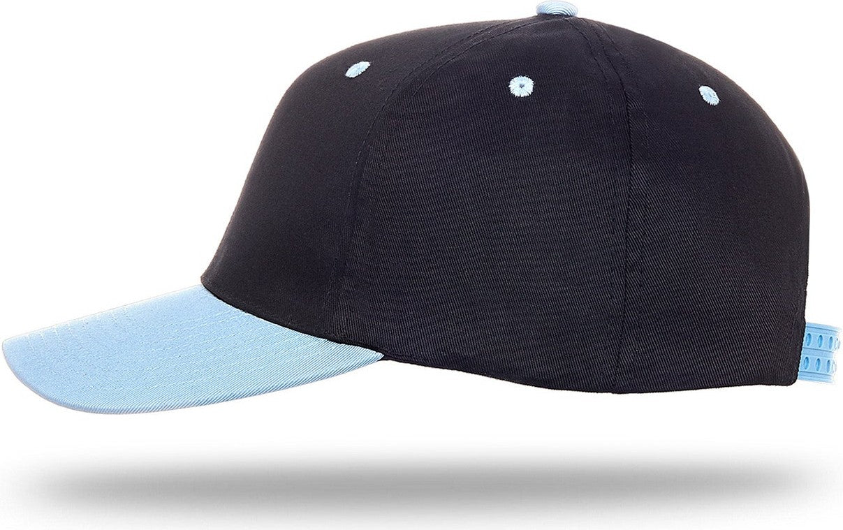 Cobra Cap Ptc-2 6 Panel Pro Twill 2tone - Black Columbia Blue