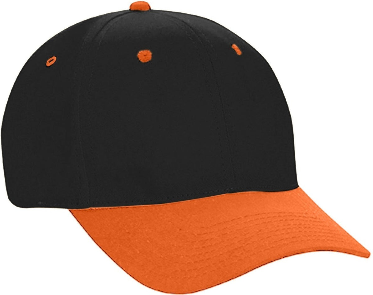 Cobra Cap Ptc-2 6 Panel Pro Twill 2tone - Black Orange