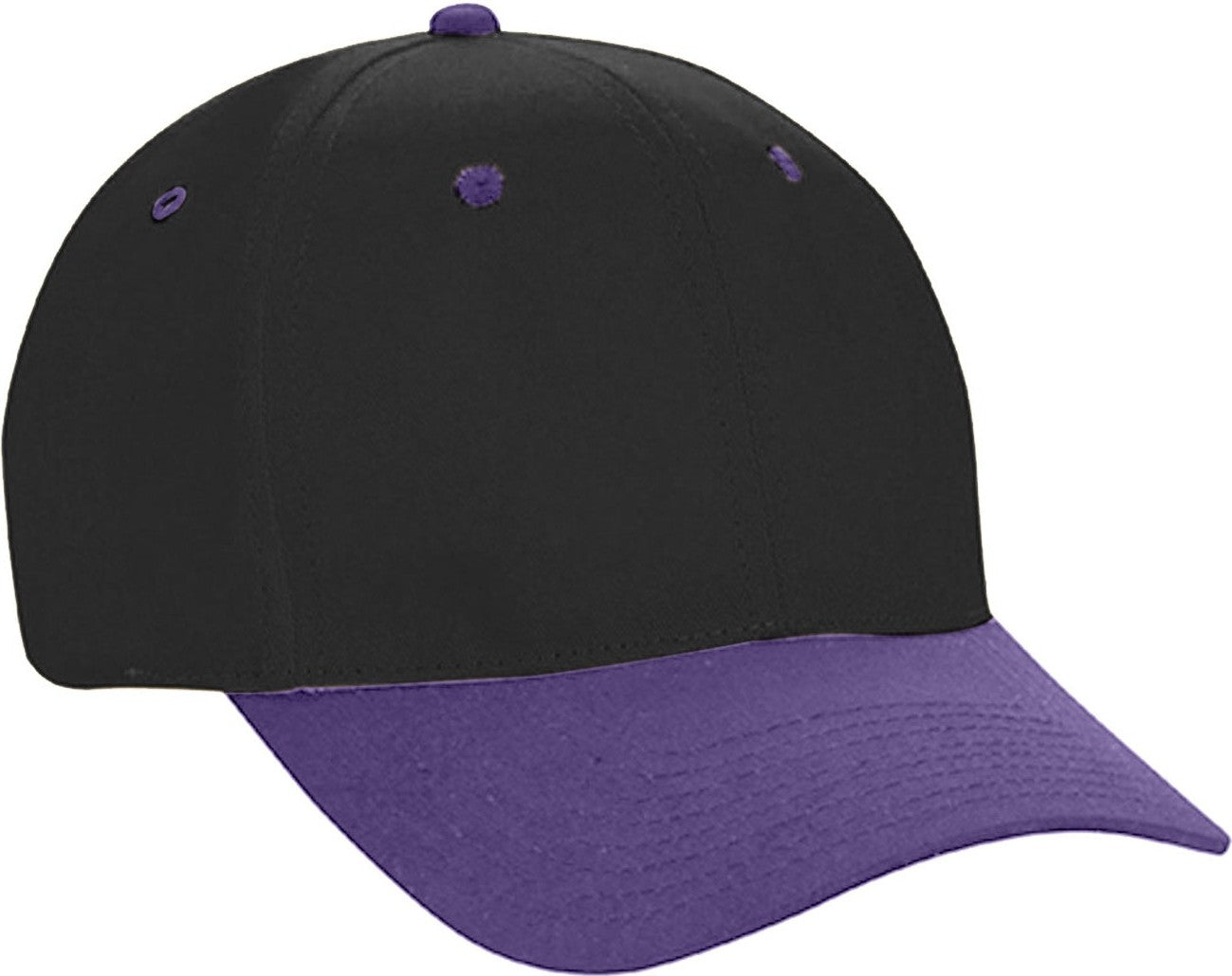 Cobra Cap Ptc-2 6 Panel Pro Twill 2tone - Black Purple