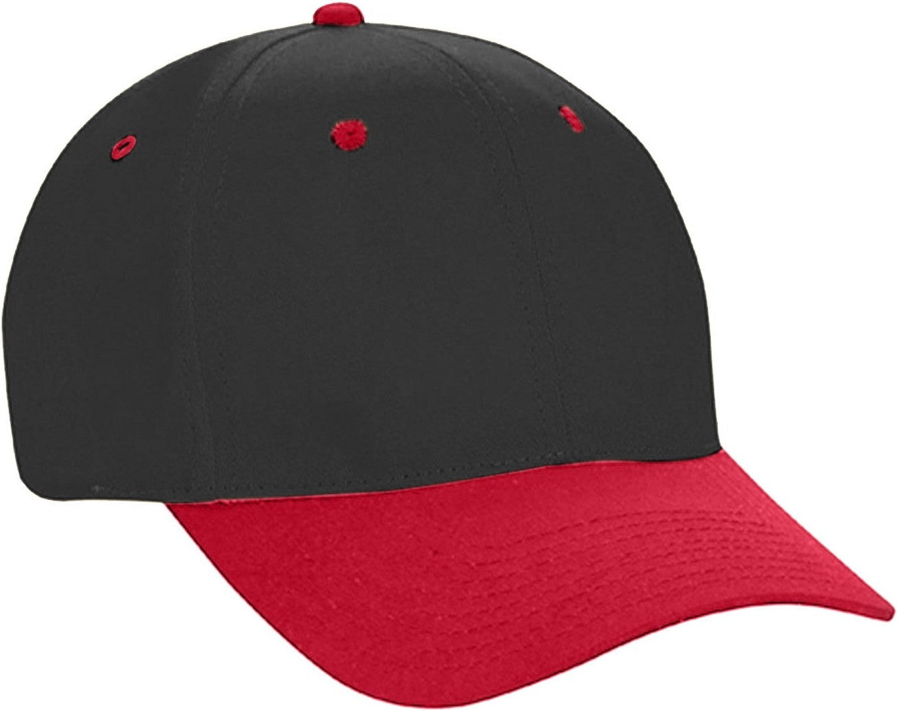 Cobra Cap Ptc-2 6 Panel Pro Twill 2tone - Black Red