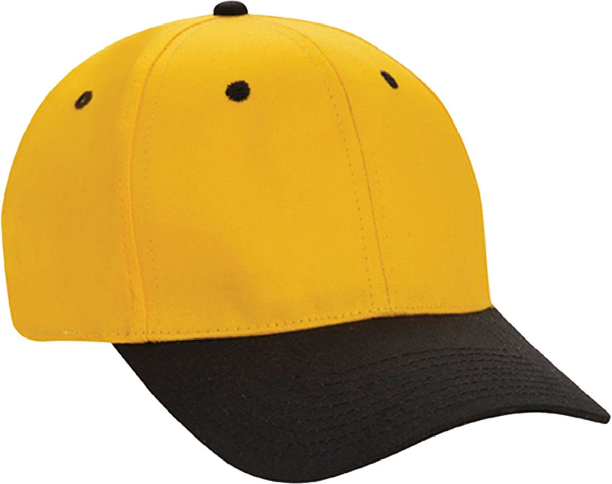 Cobra Cap Ptc-2 6 Panel Pro Twill 2tone - Gold Black