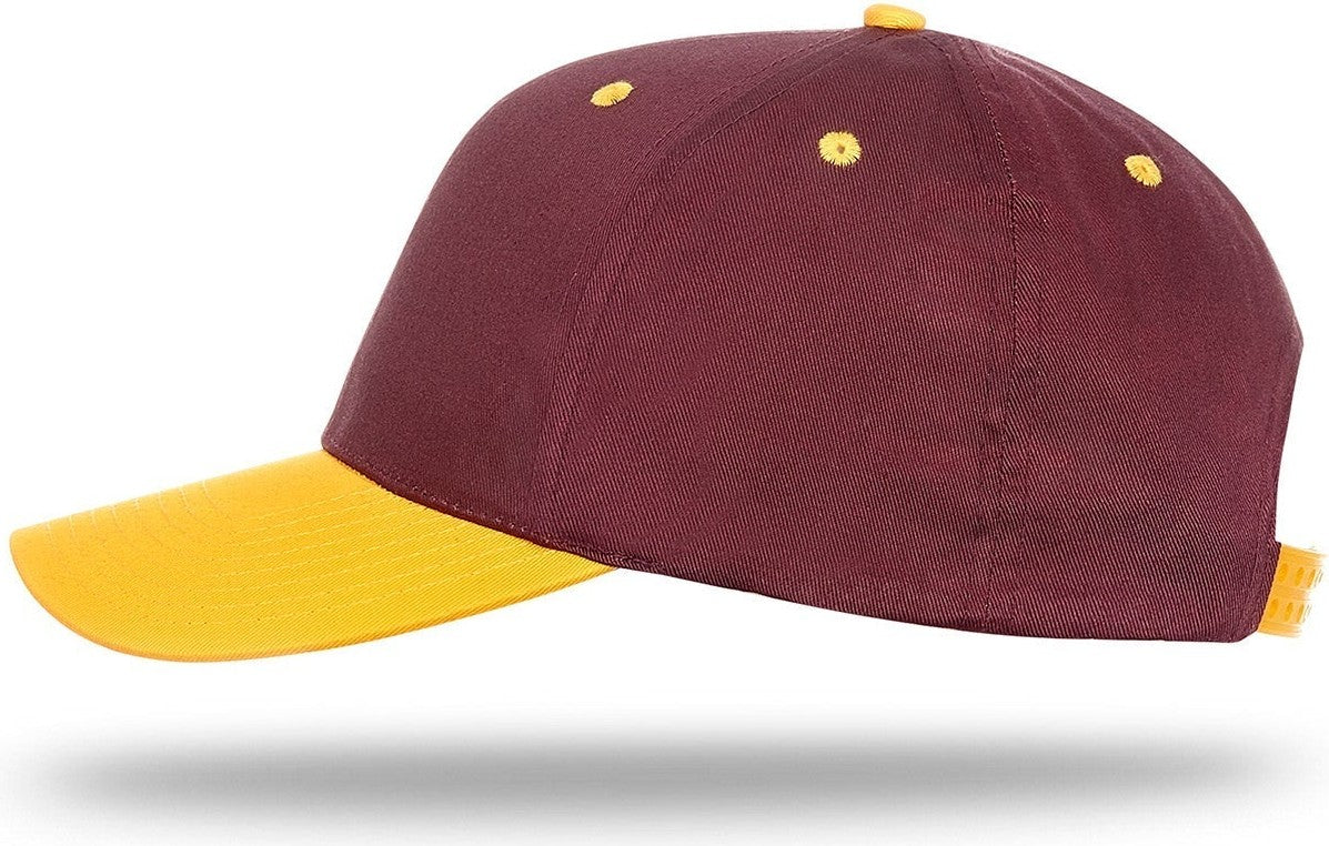 Cobra Cap Ptc-2 6 Panel Pro Twill 2tone - Maroon Gold