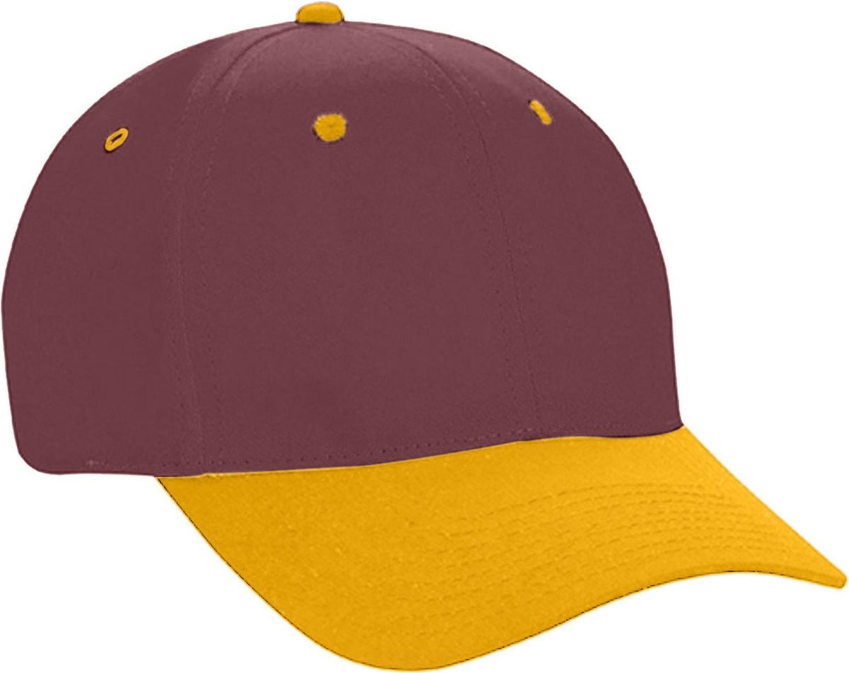 Cobra Cap Ptc-2 6 Panel Pro Twill 2tone - Maroon Gold