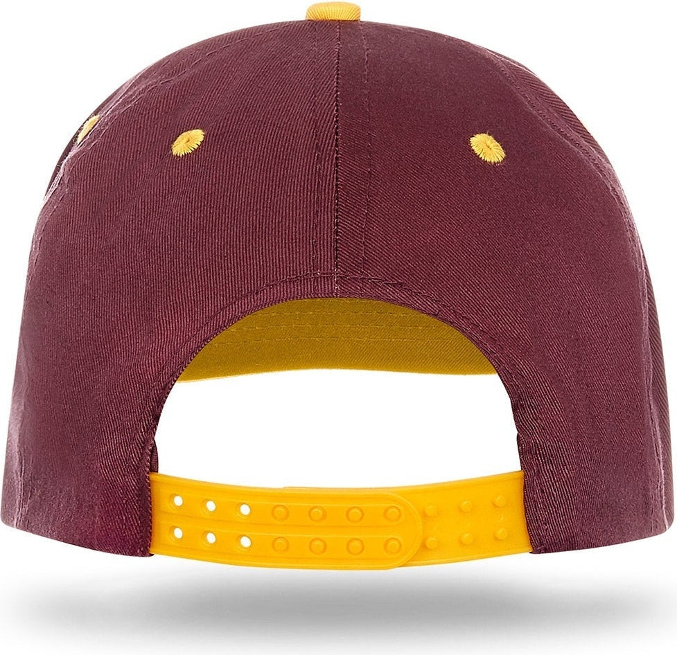 Cobra Cap Ptc-2 6 Panel Pro Twill 2tone - Maroon Gold
