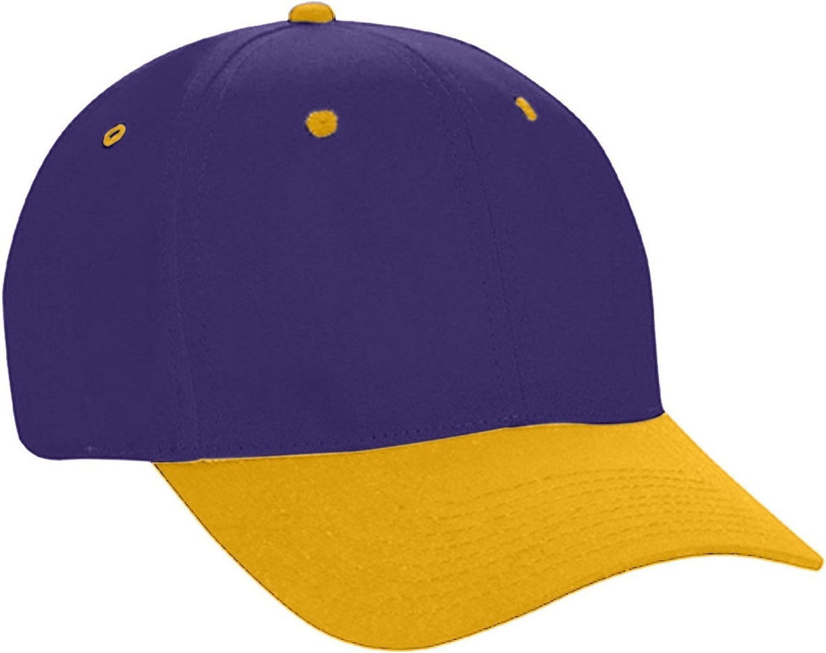 Cobra Cap Ptc-2 6 Panel Pro Twill 2tone - Purple Gold
