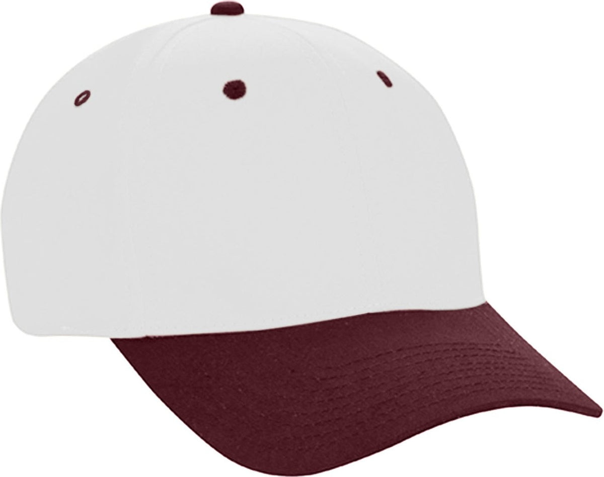 Cobra Cap Ptc-2 6 Panel Pro Twill 2tone - White Maroon