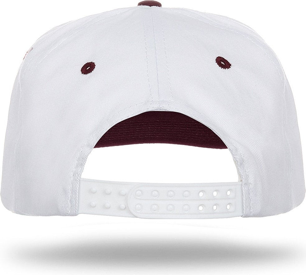 Cobra Cap Ptc-2 6 Panel Pro Twill 2tone - White Maroon