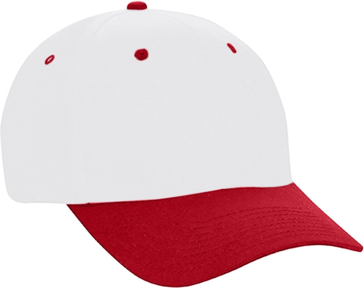 Cobra Cap Ptc-2 6 Panel Pro Twill 2tone - White Red