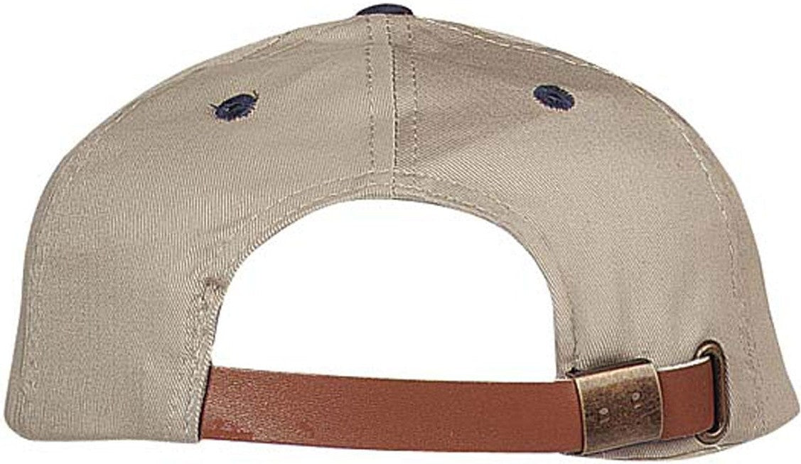 Cobra Cap Pth-l 6 Panel Khaki Crown Leather - Black