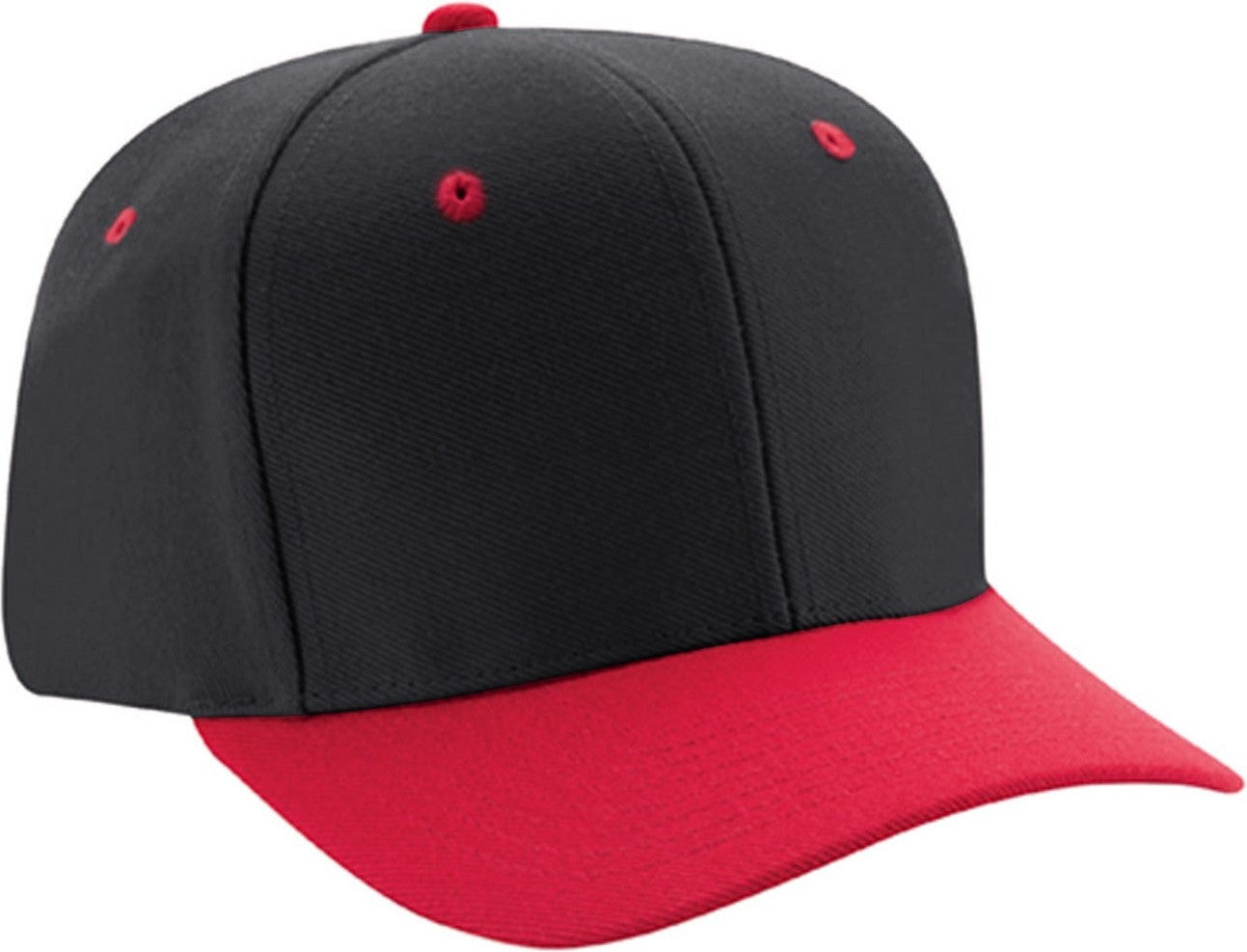 Cobra Cap Pwc 6 Panel Pro Wool Blend - Black Red