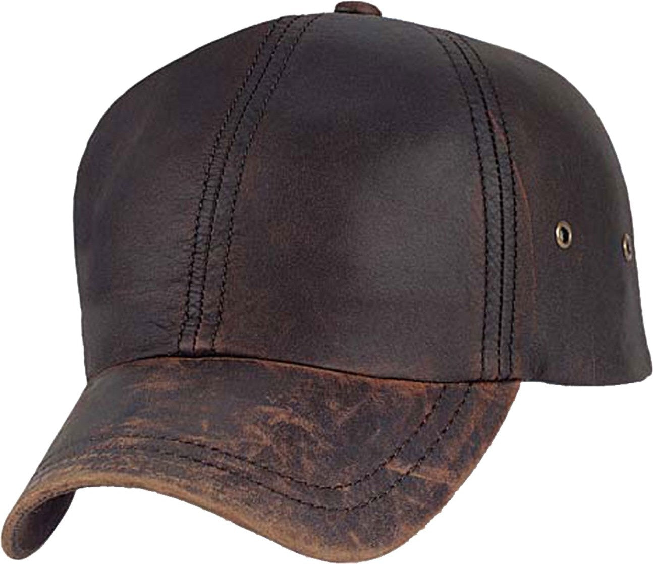 Cobra Cap Pwl-r 6 Panel Washed Leather Relaxed - Brown