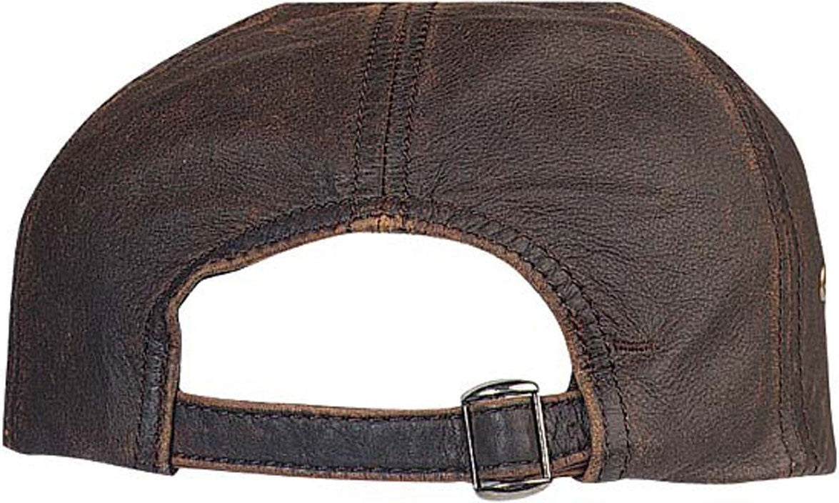Cobra Cap Pwl-r 6 Panel Washed Leather Relaxed - Brown