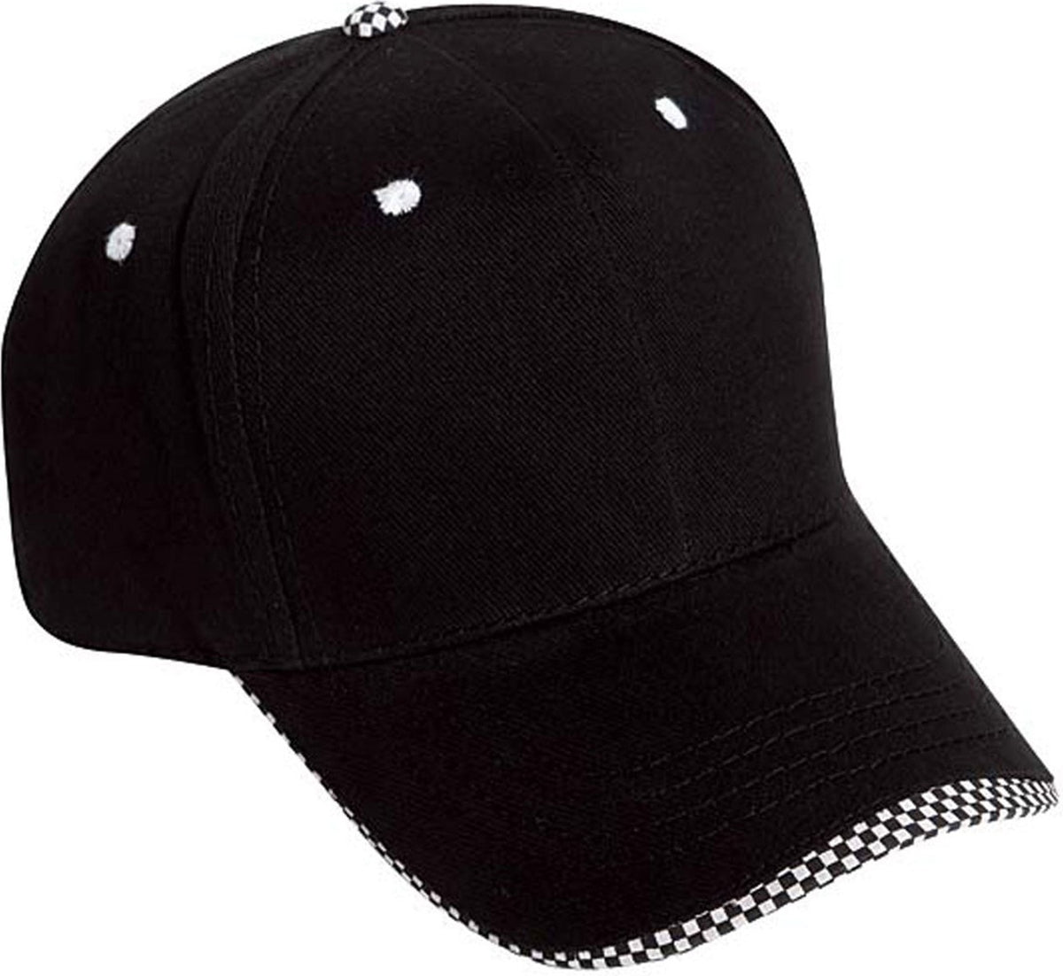 Cobra Cap Pws-k 6 Panel Pws with Checkered Flag - Black Checker Wave