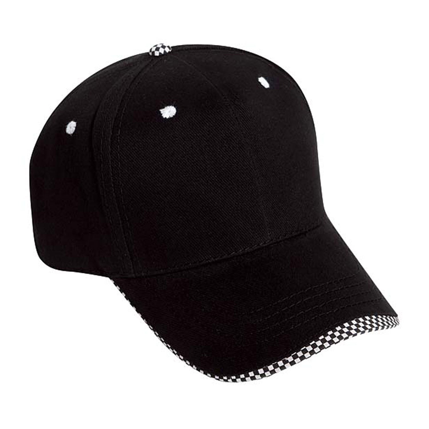 Cobra Cap Pws-k 6 Panel Pws with Checkered Flag - Black Checker Wave