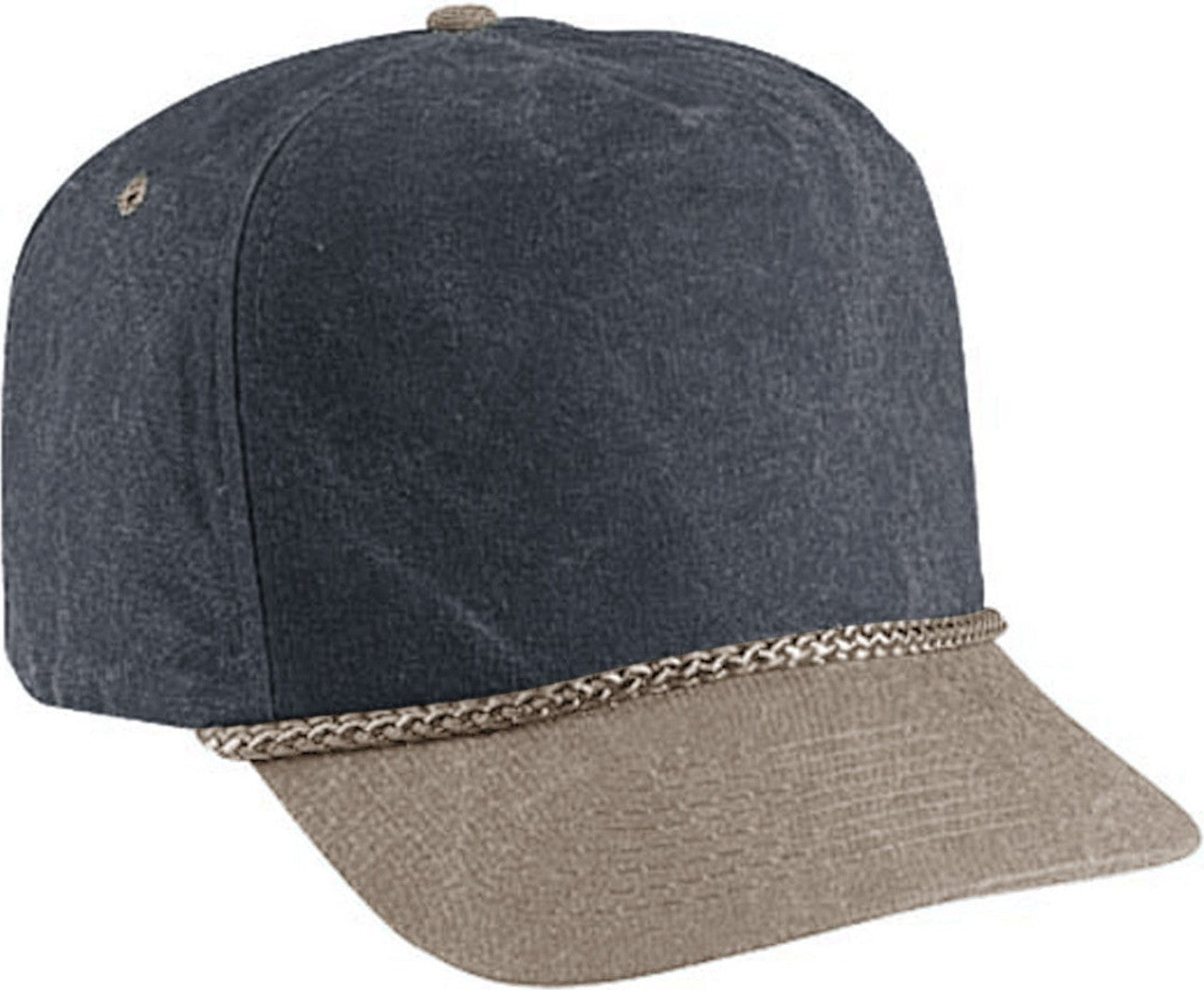 Cobra Cap Swt-2 5 Panel Stone Washed Canvas 2tone - Charcoal Sand